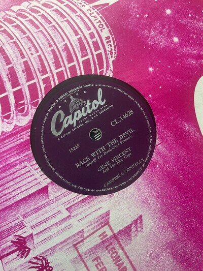 GENE VINCENT: RACE WITH THE DEVIL 1956 CAPITOL UK 78RPM RARE
