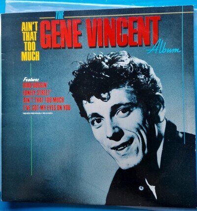LP GENE VINCENT.Ain't that too much.Scarce 1984 UK LP Premier.Rock 'n roll