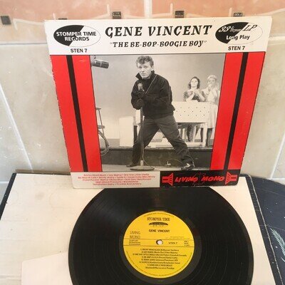 Gene Vincent 'The Be Bop Boogie Boy'- LP Vinyl 33T 10' 25 CM Stomper Time