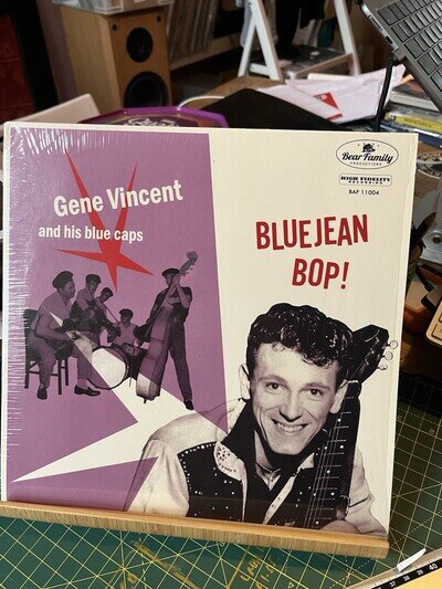 Gene Vincent Bluejean Bop Bear Family 10” BLUE VINYL (Ltd 500)