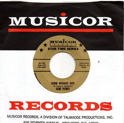 Gene Pitney:Town without pity/I wanna love my life away:US Musicor:Re-Issue