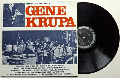 Gene Krupa – History Of Jazz - Italian Press Vinyl LP - Joker 1971 - (VG+/Exc)