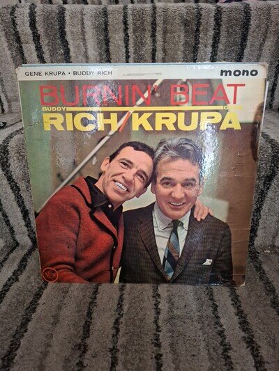 Buddy Rich Gene Krupa: Burnin' Beat VERVE Records 1960s Jazz MONO Rare Uk Press