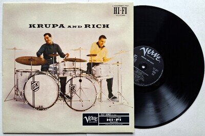 Gene Krupa & Buddy Rich - Krupa And Rich - French Reissue - Verve 1984 (Exc/Exc)