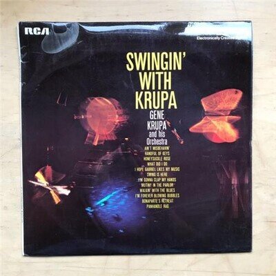 GENE KRUPA SWINGIN' WITH KRUPA LP 1970 - NICE CLEAN COPY UK