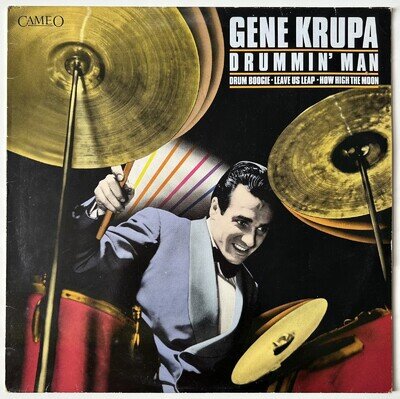 Gene Krupa : Drummin' Man 1983 black vinyl LP NM/VG+ A1/B2 pressing compilation