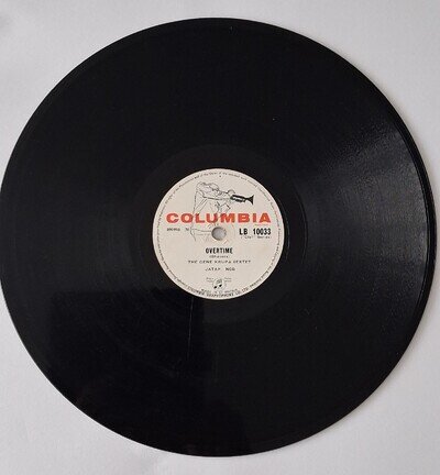 GENE KRUPA SEXTET 10" 78, Capital Idea & Overtime. Play Tested, VG Cond.
