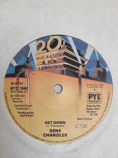 Gene Chandler Get Down 7" Vinyl Single