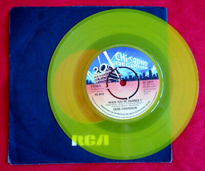 GENE CHANDLER - WHEN YOU'RE NUMBER 1 - A1/B1 UK 1979 1st PRESS YELLOW VINYL 7"