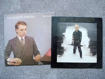Gary Numan 2xLP/12'' Job Lot Pleasure Principle (1979) + Sister Surprise (1983)