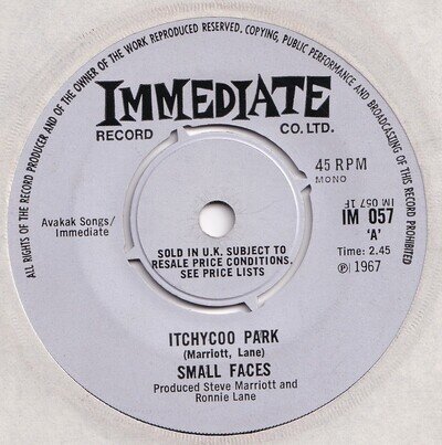 SMALL FACES*ITCHYCOO PARK*MOD*BEAT MUSIC*IMMEDIATE LABEL*HEAR IT