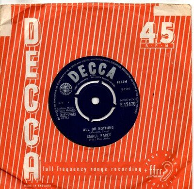 Small Faces:All or nothing/Understanding:UK Decca:1966