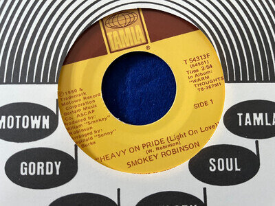 Smokey Robinson - Heavy On Pride - 1980 - Tamla T 54313F - USA Pressing - Ex