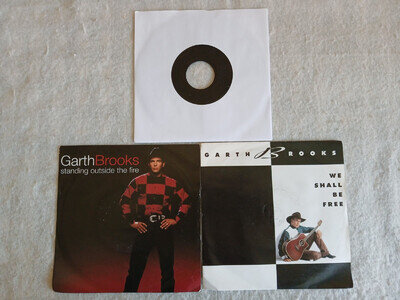 GARTH BROOKS JOB LOT 3 x COUNTRY VINYL 7" SINGLE RECORDS *FREE UK P&P*