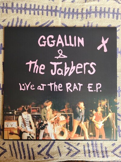GG Allin & The Jabbers Live At The Rat E.P. Vinyl 12" Blood Orange Records Punk