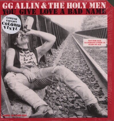 GG ALLIN AND THE HOLY MEN YOU GIVE LOVE A BAD NAME LP VINYL limited edition maro