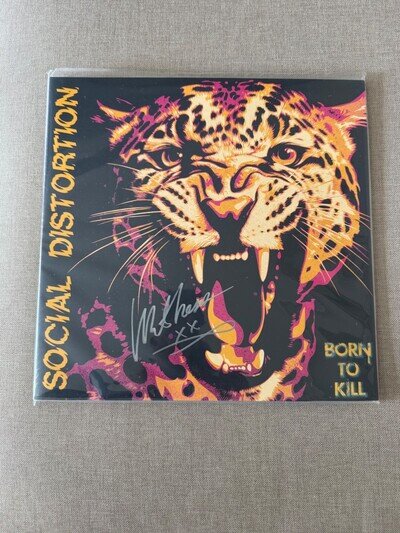 MIKE NESS SIGNED SOCIAL DISTORTION BORN TO KILL LP VINYL AUTOGRAPH PROOF INC
