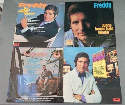 JOB LOT OF 4 X Freddy Quinn 12" VINYL LPS ALL LISTED AND GRADED