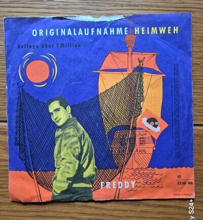 Freddy Quinn - German pop 7" Sie Hieß Mary-Ann plays VG Polydor 23181 Heimweh