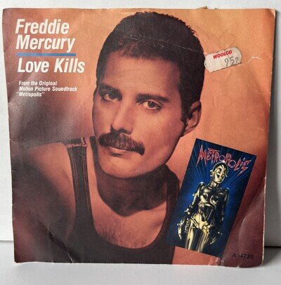 Freddie Mercury Love Kills 7 inch vinyl single record Vgc Rock Pop Queen