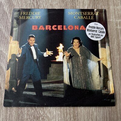 Freddie Mercury (Queen) Barcelona Vinyl 7” Single - 1992 Re-Release UK Pressing