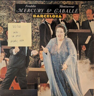 Freddie Mercury & Montserrat Barcelona Vinyl Record VG/VG POSPX 887 1st Press