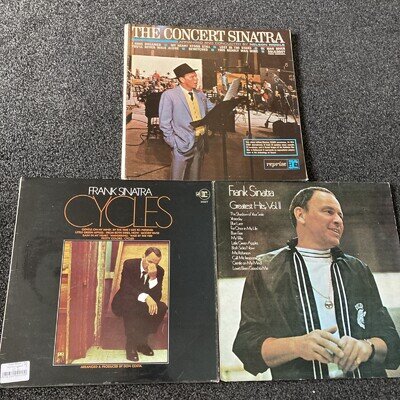 3 Frank Sinatra LPs: Cycles, Greatest Hits Vol. II & Concert Sinatra 12" Vinyl