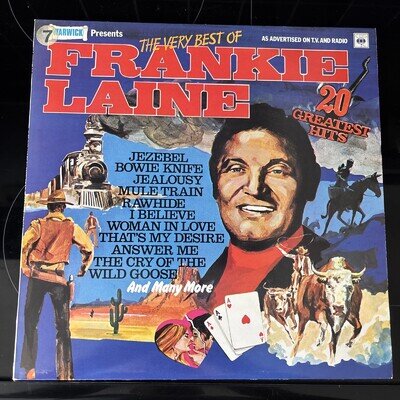 The Very Best of Frankie Laine 20 Greatest Hits Vinyl LP 1977 Warwick New/Mint