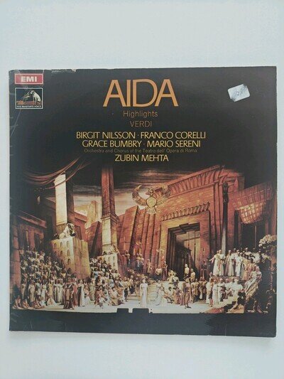 Aida Highlights Verdi 12' Vinyl Zubin Mehta Brigit Nilsson Franco Corelli