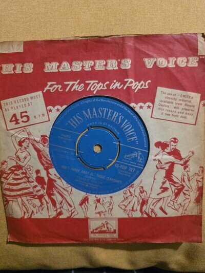 Frankie Avalon:Don't throw away all those teardrops/Talk, talk, talk:UK HMV:1960