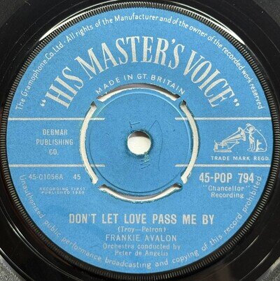 Frankie Avalon Dont Let Love Pass Me By