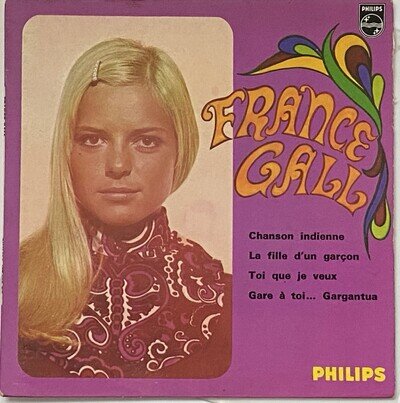 France Gall - Chanson Indienne Vinyl 45 EP 7" French Import p/s 1968