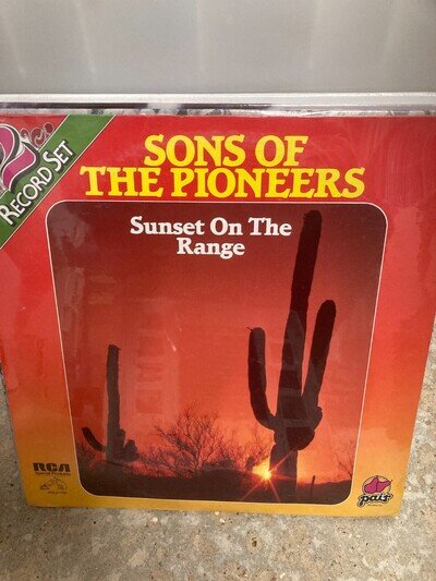 SONS OF THE PIONEERS SUNSET ON THE RANGE DOUBLE LP, PDL21156, NEW AND SEALED