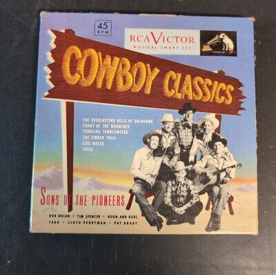 Sons Of The Pioneers Cowboy Classics 45s RCA Box Set 3 Vinyl 1949