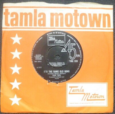 THE FOUR TOPS IT'S THE SAME OLD SONG/ YOUR LOVE IS AMAZING MOTOWN LABEL 1965