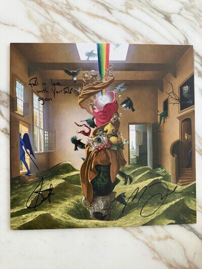 SIGNED FOSTER THE PEOPLE PARADISE STATE OF MIND PINK VINYL + HANDWRITTEN LYRICS
