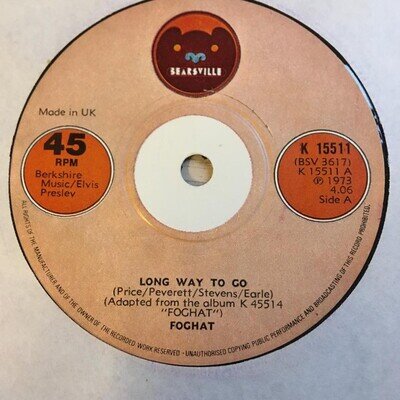 Foghat - Long Way To Go 7 Inch Vinyl Single (7 Inch Record) - NM/Generic