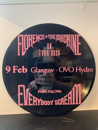 Florence And The Machine Everybody Scream Tour 12 Inch Decorative Vinyl Record