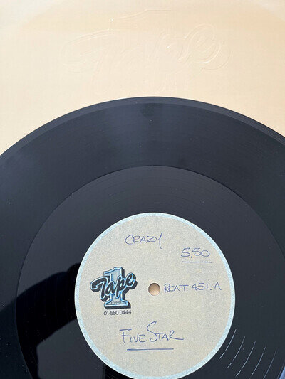 FIVE STAR 1984 UK RARE ACETATE VINYL 12" DEMO DANCE POP