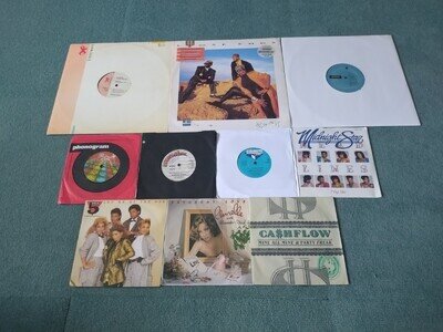 80s Soul Vinyl 7 & 12 Inch Job Lot VGC Free PP BB&Q Band Cashflow Five Star