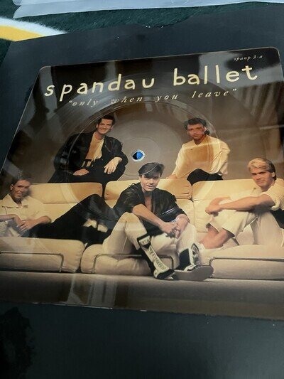 Spandau Ballet – Only When You Leave (7") (Band Artwork Shaped Picture Disc) (VG