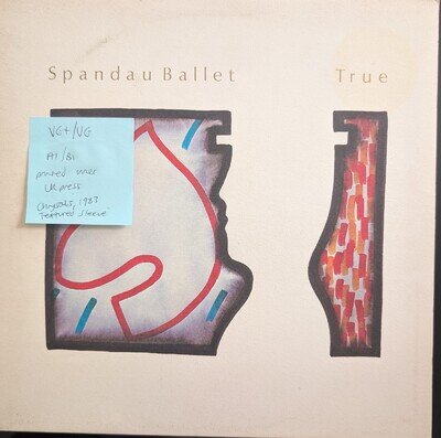 Spandau Ballet True Vinyl Record VG+/VG CDL1403 1983