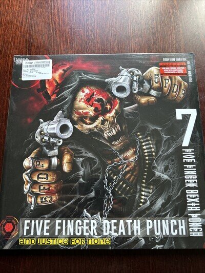 Five Finger Death Punch and Justice for None Vinyl Record Yellow Marble new seal