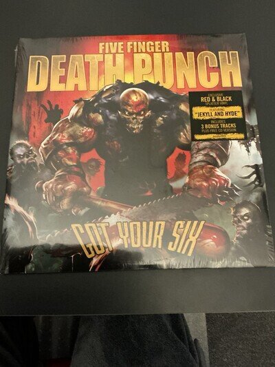 Five Finger Death Punch Got Your Six 2 x Red With Black Spatter Vinyl