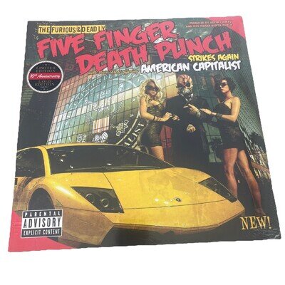 Five Finger Death Punch - American Capitalist 10th An Gold Vinyl LP Album Record