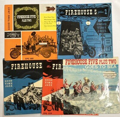 Firehouse Five Plust Two 5 x 7" Vinyl Job Lot Bundle - Dixieland Jazz EPs