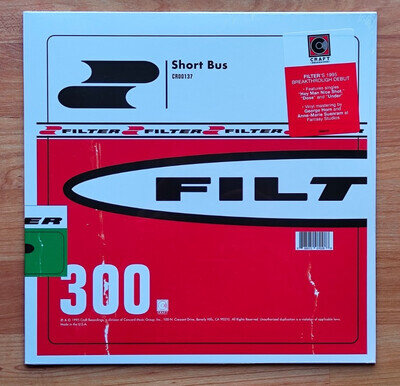 Filter - Short Bus (2018 Reissue) - Black Vinyl LP - Brand New & Sealed