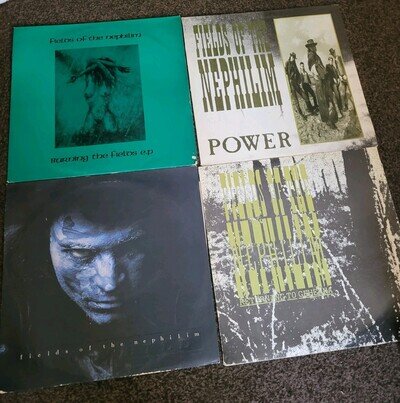 Fields of the Nephilim Returning To Gehenna 12” +3 more 12" Singles all VG+ con
