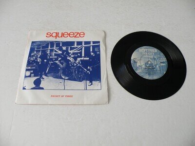 SQUEEZE 'PACKET OF THREE' EP UK DEPTFORD FUN CITY 1977 PICTURE SLEEVE