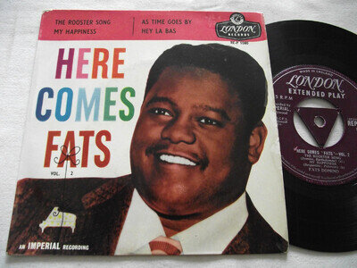 FATS DOMINO ~ HERE COMES FATS Vol. 2 ** 1957 UK Tri LONDON 7" EP
